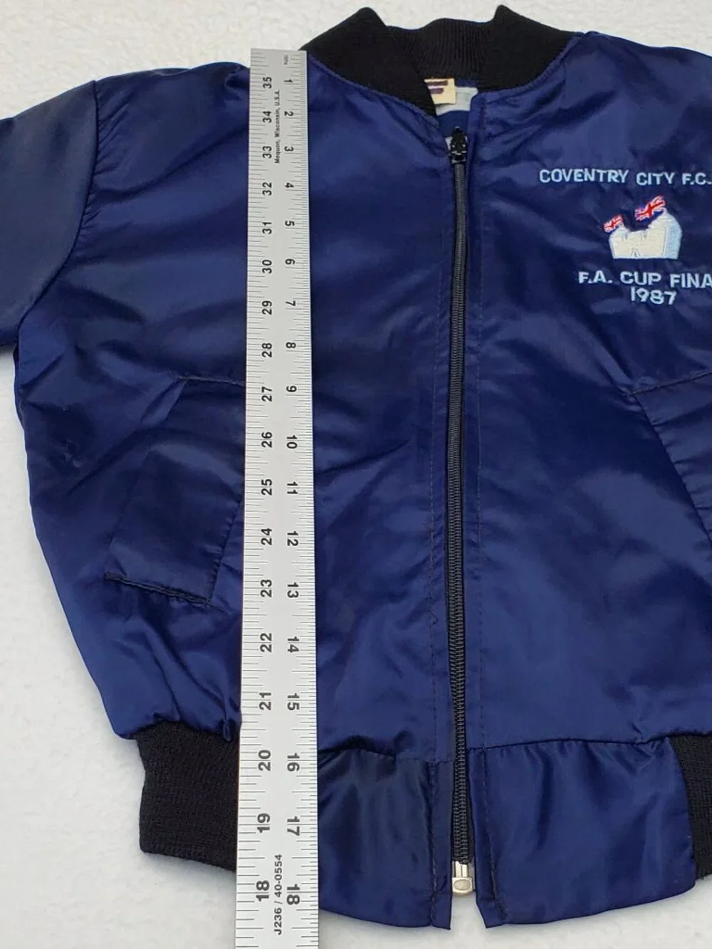 COVENTRY CITY 1987 Wembley FA Cup Final Vintage Football Soccer Blue Jacket RARE